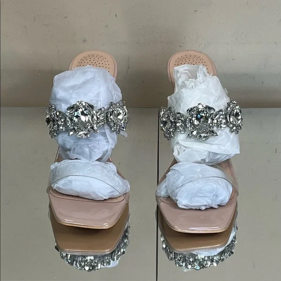 Cinderella Rhinestone Embellished Mule Heel - Picture 3 of 12